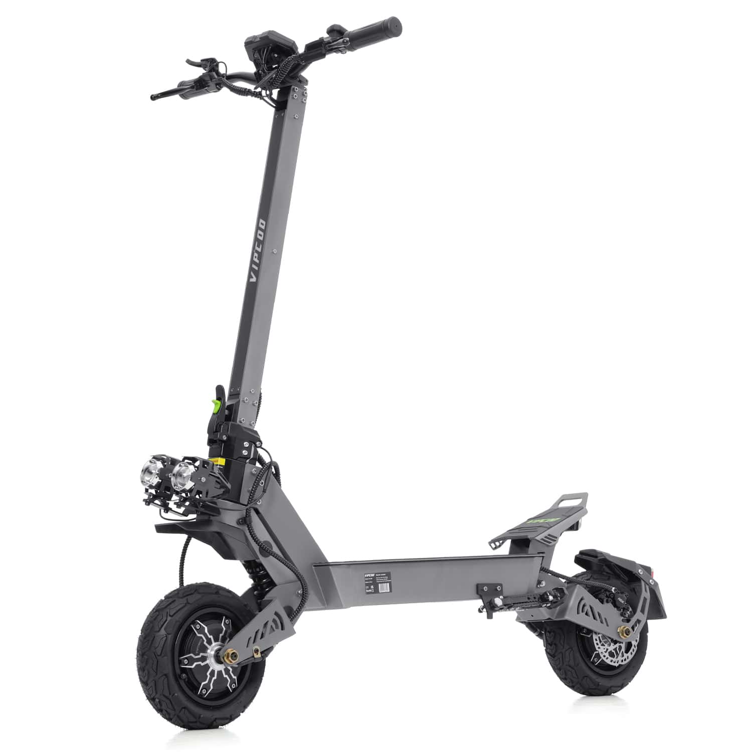 Trottinette Électrique Puissante VIPCOO VS9 – 65 km/h, Double Moteur 3600W, Batterie 60V26Ah, Tout-Terrain avec Suspension à Ressort
