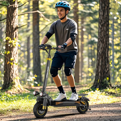 iENYRID ES6 2000W Dual Motor Electric Scooter, Off-Road Electric Scooter with Seat, Top Speed 34 MPH, Long Range 34 Miles, 48V 20.8Ah Battery