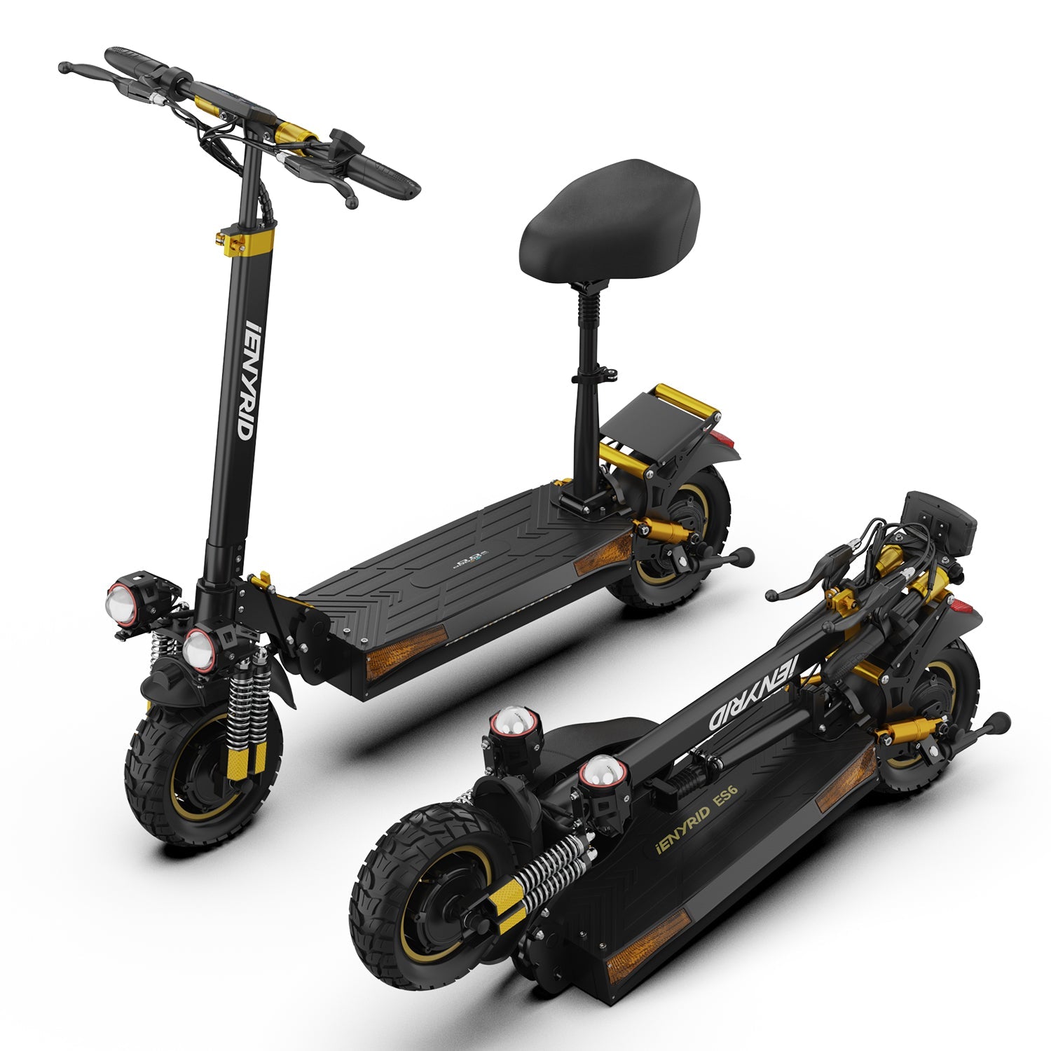 iENYRID ES6 2000W Dual Motor Electric Scooter, Off-Road Electric Scooter with Seat, Top Speed 34 MPH, Long Range 34 Miles, 48V 20.8Ah Battery