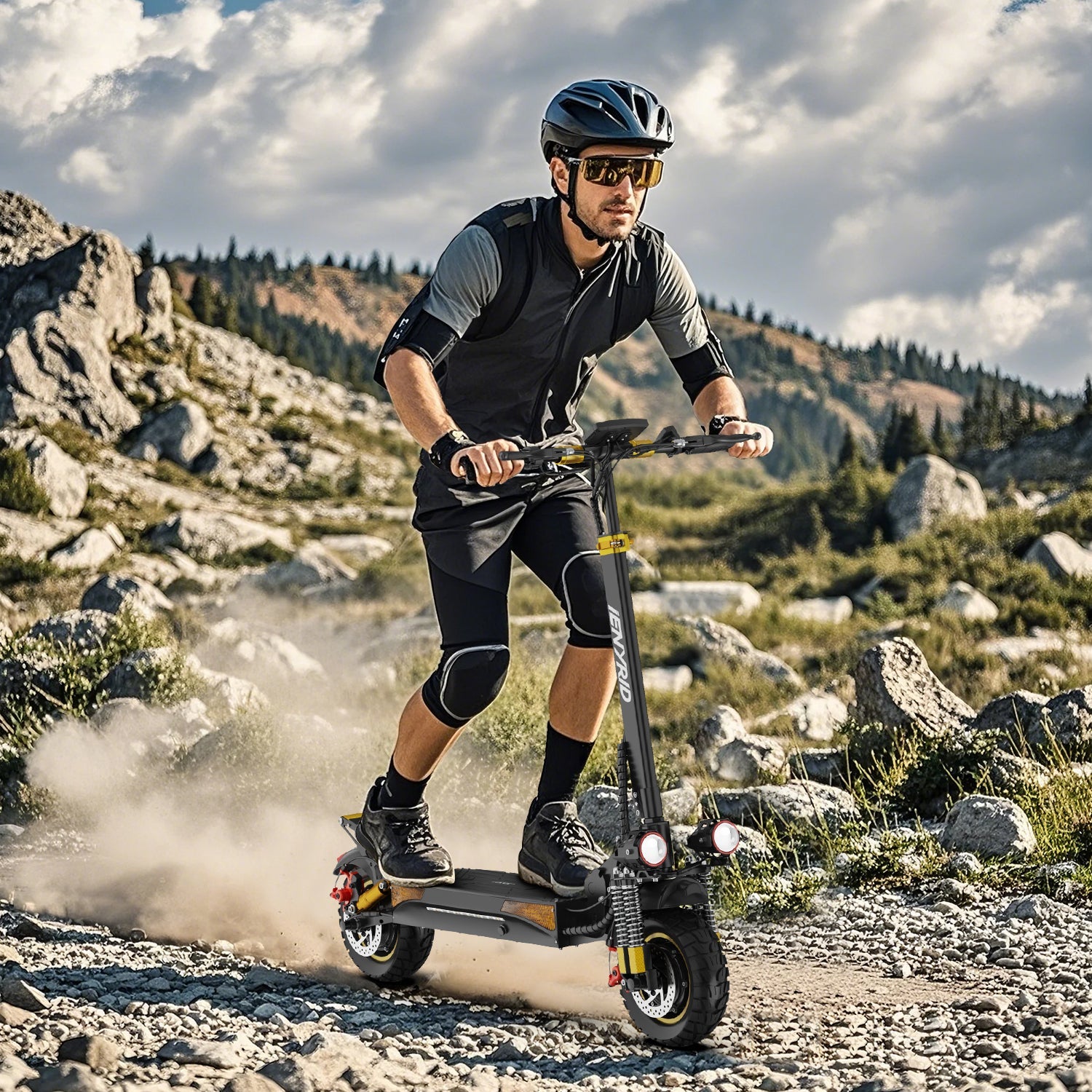 iENYRID ES6 2000W Dual Motor Electric Scooter, Off-Road Electric Scooter with Seat, Top Speed 34 MPH, Long Range 34 Miles, 48V 20.8Ah Battery