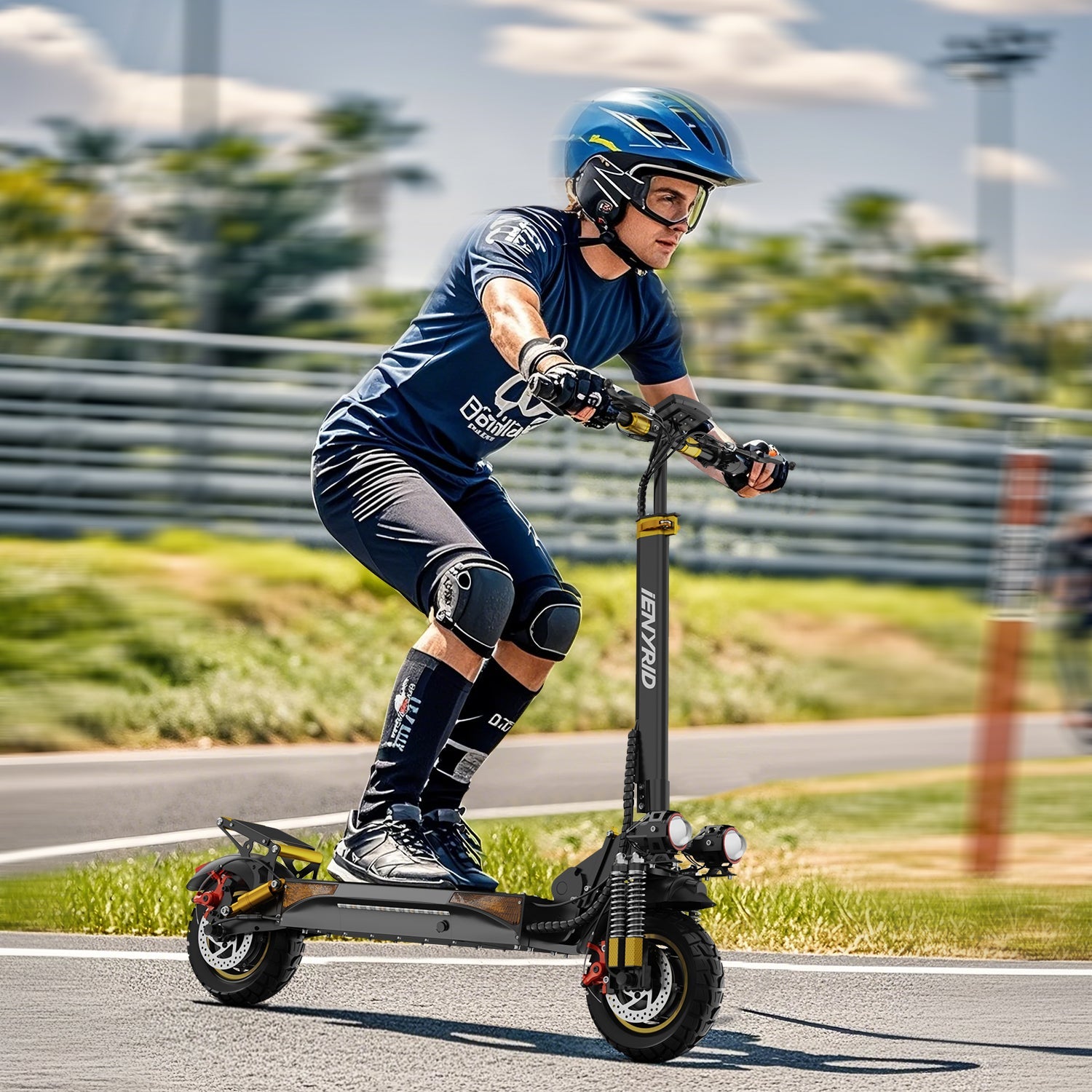 iENYRID ES6 2000W Dual Motor Electric Scooter, Off-Road Electric Scooter with Seat, Top Speed 34 MPH, Long Range 34 Miles, 48V 20.8Ah Battery