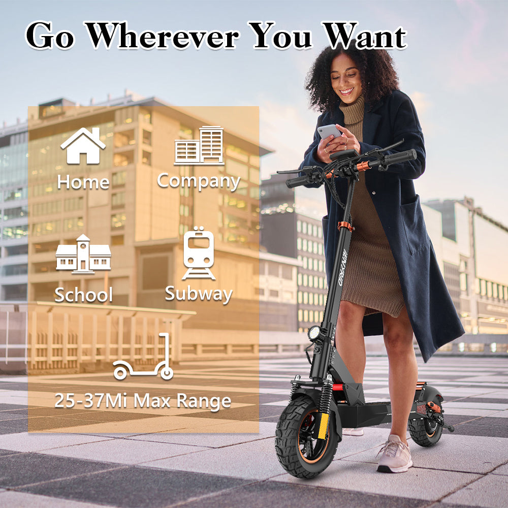 iENYRID M4 Pro S+ Max Electric Scooter with Seat, 800W Off Road Electric Scooter, 48V 20Ah Battery, Long Range 40-60 km, Max Speed 45km/h, 150kg - iENYRID
