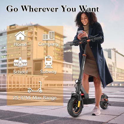 iENYRID M4 Pro S+ Max Electric Scooter with Seat, 800W Off Road Electric Scooter, 48V 20Ah Battery, Long Range 40-60 km, Max Speed 45km/h, 150kg - iENYRID