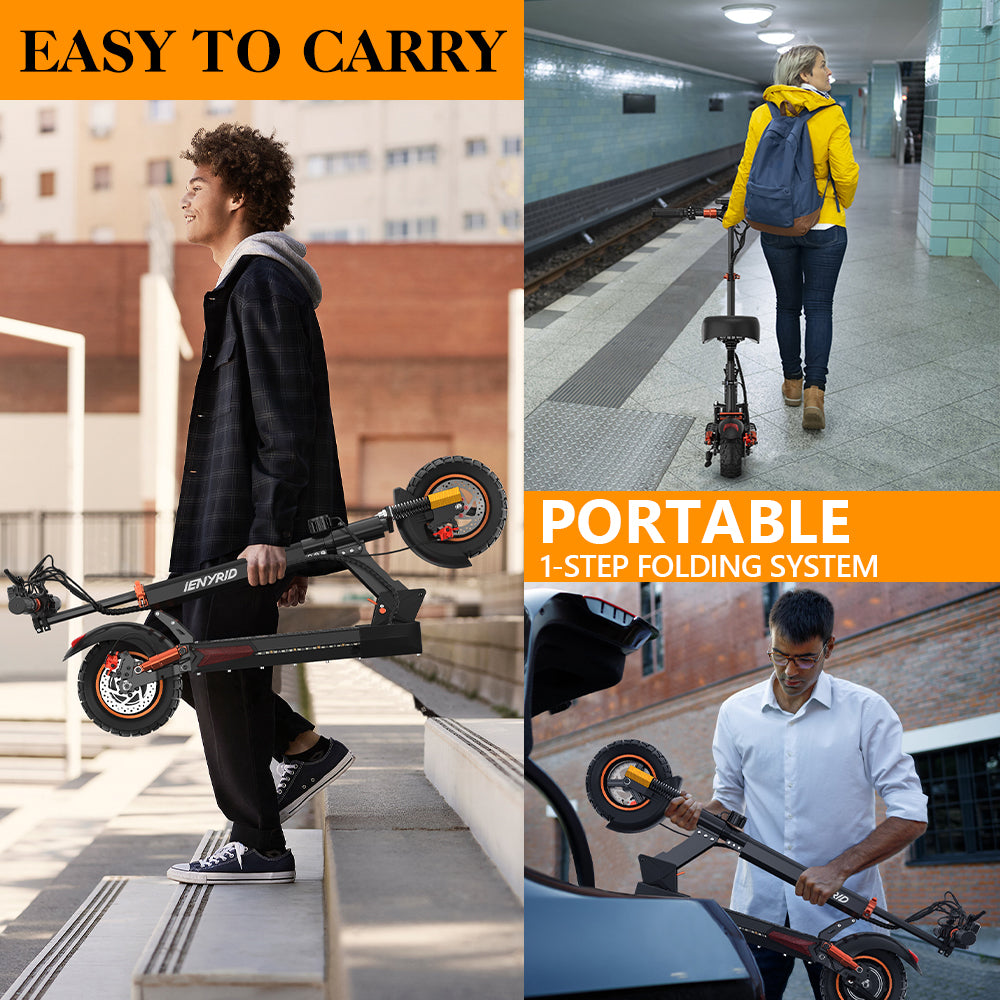 iENYRID M4 Pro S+ Max Electric Scooter with Seat, 800W Off Road Electric Scooter, 48V 20Ah Battery, Long Range 40-60 km, Max Speed 45km/h, 150kg - iENYRID